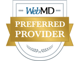 Dr. Gilmore WebMD preferred provider award badge.